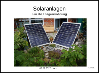Solaranlagen für die Etagenwohnnung